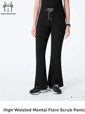 Montal flare black figs pants